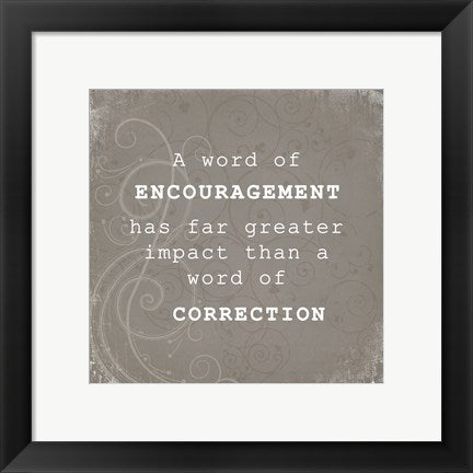 Framed Art Encouragement Correction Wall Decor 18x24 Artwork