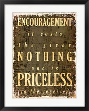 Framed Art Framed Encouragement Quote by Cheryl Valentino Wall Decor18x24 Artwork
