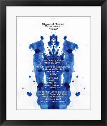Framed Art Sigmund Freud on the Topic of Love by Cheryl Valentino Wall Decor 18x24 Artwork