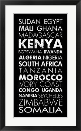 Framed Art African Countries II by Veruca Salt Wall Decor 18x24 Artwork