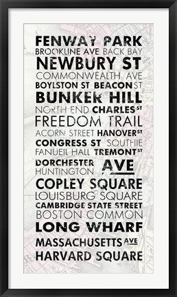 Framed Art Boston Cities I by Veruca Salt Wall Decor 18x24 Artwork