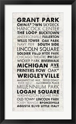 Framed Art Chicago Cities I by Veruca Salt Wall Decor 18x24 Artwork