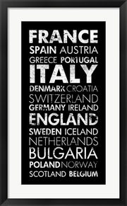 Framed Art European Countries II by Veruca Salt Wall Decor 18x24 Artwork