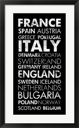 Framed Art European Countries II by Veruca Salt Wall Decor 18x24 Artwork