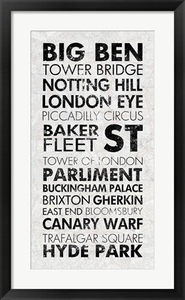 Framed Art London I by Veruca Salt Wall Decor 18x24 Artwork