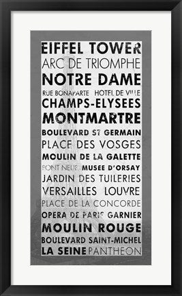 Framed Art Paris II - Gray by Veruca Salt Wall Decor 18x24 Artwork