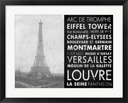 Framed Art Eiffel Tower Paris by Veruca Salt Wall Decor 18x24 Artwork