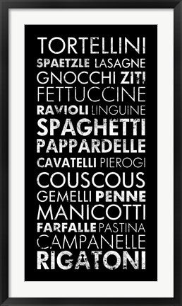 Framed Art Pasta II by Veruca Salt Wall Decor 18x24 Artwork