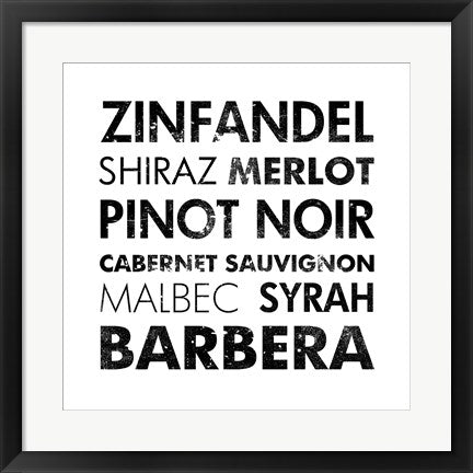 Framed Art Red Wine III by Veruca Salt Wall Decor 18x24 Artwork