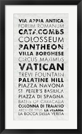 Framed Art Rome I by Veruca Salt Wall Decor 18x24 Artwork
