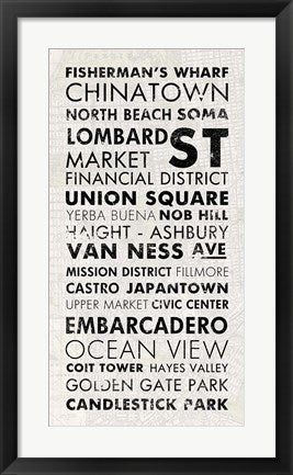 Framed Art San Francisco I by Veruca Salt Wall Decor 18x24 Artwork