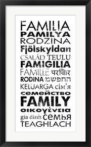 Framed Art Family Languages by Veruca Salt Wall Decor 18x24 Artwork