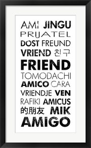 Framed Art Friend Languages by Veruca Salt Wall Decor 18x24 Artwork