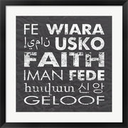 Framed Art Faith Square Gray by Veruca Salt Wall Decor 18x24 Artwork