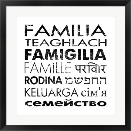 Framed Art Family Square by Veruca Salt Wall Decor 18x24 Artwork