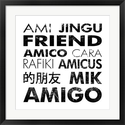 Framed Art Friend Square by Veruca Salt Wall Decor 18x24 Artwork