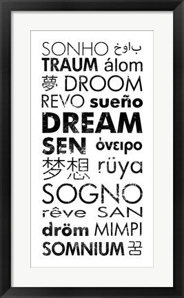 Framed Art Dream Languages by Veruca Salt Wall Decor 18x24 Artwork