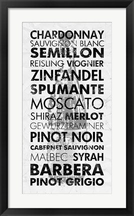 Framed Art Wine Languages by Veruca Salt Wall Decor 18x24 Artwork