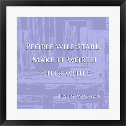 Framed Art People Will Stare by Veruca Salt Wall Decor 18x24 Artwork