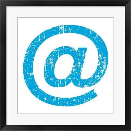 Framed Art Blue Ampersat by Veruca Salt Wall Decor 18x24 Artwork