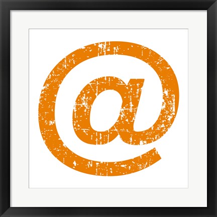 Framed Art Orange Ampersat by Veruca Salt Wall Decor 18x24 Artwork