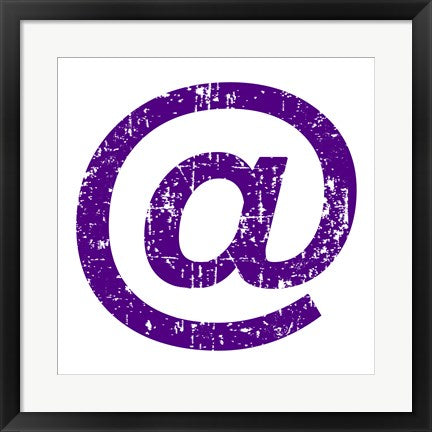 Framed Art Purple Ampersat by Veruca Salt Wall Decor 18x24 Artwork