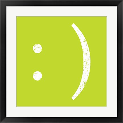 Framed Art Lime Smiley by Veruca Salt Wall Decor 18x24 Artwork