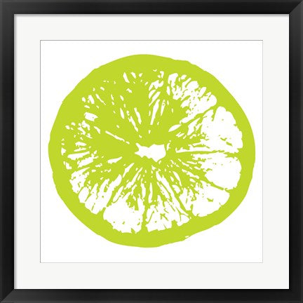 Framed Art Lime Orange Slice by Veruca Salt Wall Decor 18x24 Artwork