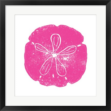 Framed Art Pink Sand Dollar by Veruca Salt Wall Decor 18x24 Artwork