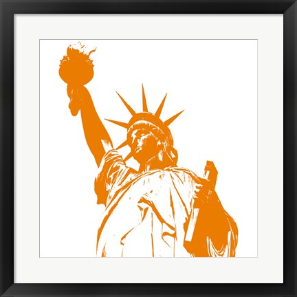 Framed Art Orange Liberty by Veruca Salt Wall Decor 18x24 Artwork