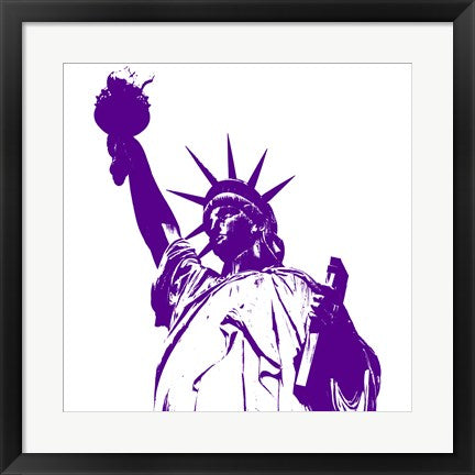 Framed Art Purple Liberty by Veruca Salt Wall Decor 18x24 Artwork