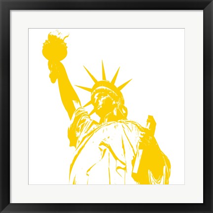 Framed Art Yellow Liberty by Veruca Salt Wall Decor 18x24 Artwork