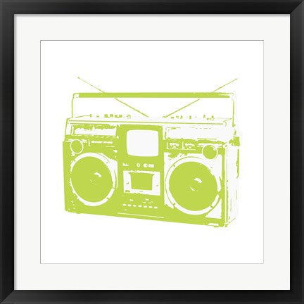 Framed Art Lime Boom Box by Veruca Salt Wall Decor 18x24 Artwork