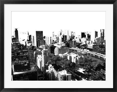 Framed Art Skyline in Osaka1 by George Dilorenzo Wall Decor 18x24 Artwork