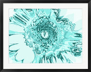 Turquoise Abstract Flower by George Dilorenzo