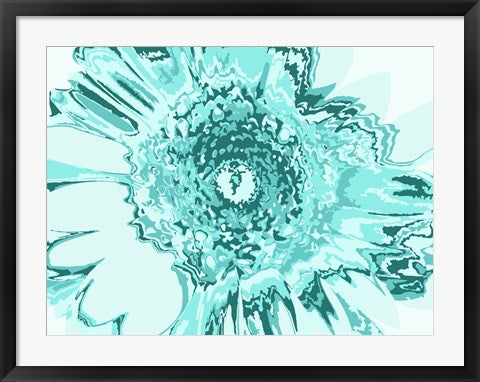 Turquoise Abstract Flower by George Dilorenzo