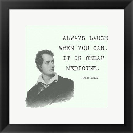 Framed Art Laugh When You Can Quote by Veruca Salt Wall Decor 18x24 Artwork