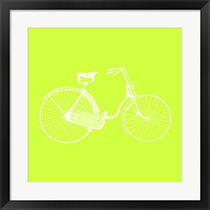 Framed Art Lime Bicycle by Veruca Salt Wall Decor 18x24 Artwork
