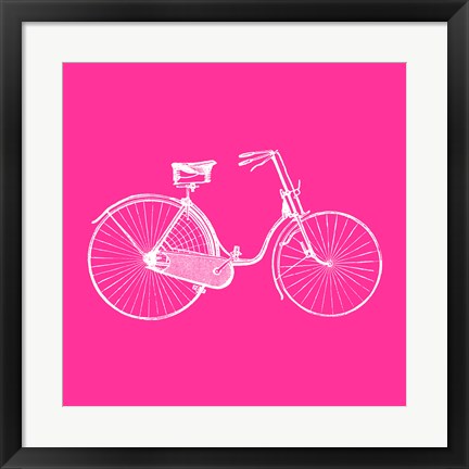 Framed Art Pink Bicycle by Veruca Salt Wall Decor 18x24 Artwork