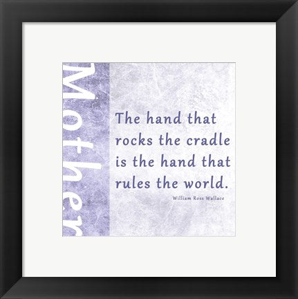 Framed Art The Hand that Rocks the Cradle by Veruca Salt Wall Decor 18x24 Artwork