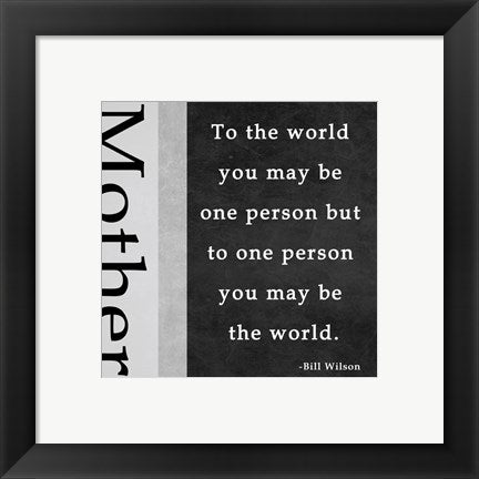 Framed Art One Person - Mother by Veruca Salt Wall Decor 18x24 Artwork