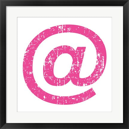 Framed Art Pink Ampersat by Veruca Salt Wall Decor 18x24 Artwork