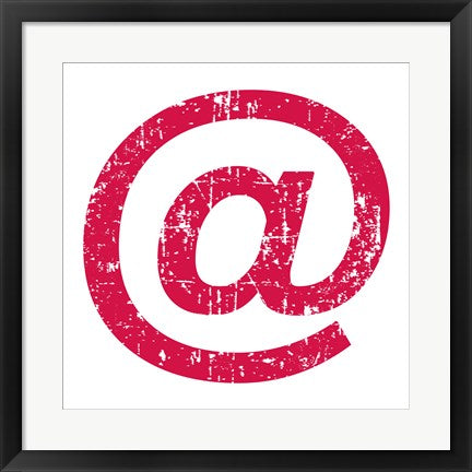 Framed Art Red Ampersat by Veruca Salt Wall Decor 18x24 Artwork