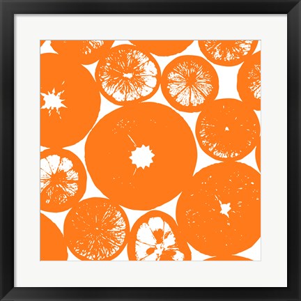 Framed Art Orange Lemon Slices by Veruca Salt Wall Decor 18x24 Artwork