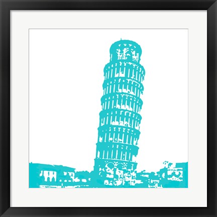 Framed Art Pisa in Aqua by Veruca Salt Wall Decor 18x24 Artwork