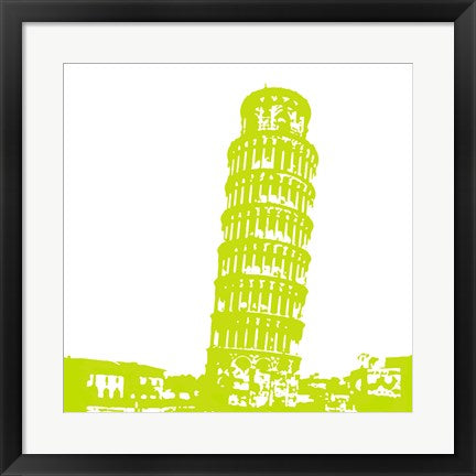 Framed Art Pisa in Lime by Veruca Salt Wall Decor 18x24 Artwork