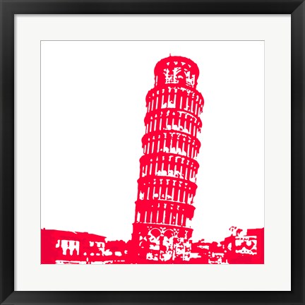 Framed Art Pisa in Red by Veruca Salt Wall Decor 18x24 Artwork