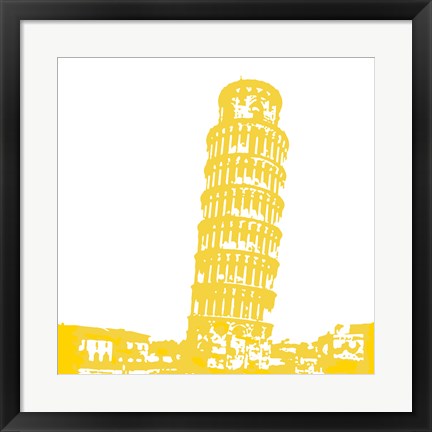Framed Art Pisa in Yellow by Veruca Salt Wall Decor 18x24 Artwork