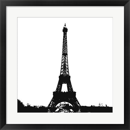 Framed Art Black Eiffel Tower by Veruca Salt Wall Decor 18x24 Artwork