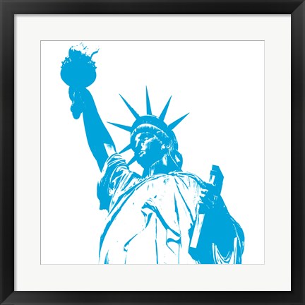 Framed Art Liberty in Blue by Veruca Salt Wall Decor 18x24 Artwork